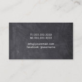 Carte De Visite Tableau de bord de la pomme verte de l'enseignant (Dos)