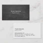 Carte De Visite Tableau de bord de ligne simple (Devant / Derrière)