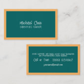 Carte De Visite Tableau de bord des enseignants suppléants (Devant / Derrière)