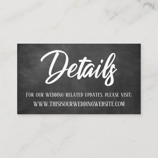 Carte De Visite Tableau de bord, Enregistrer les insertions de dét (Dos)