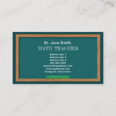 Carte De Visite Tableau de bord et équation Professeur de mathémat (Dos)