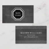 Carte De Visite Tableau de bord géométrique cool octogone ICON MOD (Devant / Derrière)