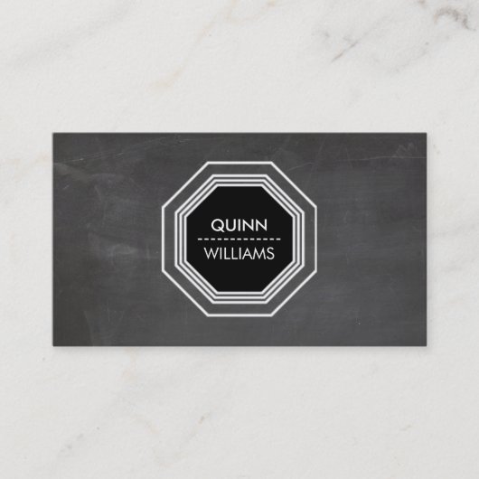 Carte De Visite Tableau de bord géométrique cool octogone ICON MOD (Devant)