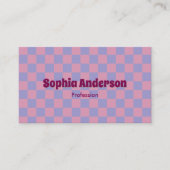 Carte De Visite Tableau de bord moderne violet et rose (Devant)