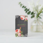 Carte De Visite Tableau de bord PixDezines+Roses Vintages (Debout devant)