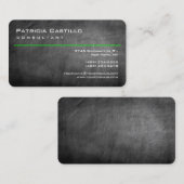 Carte De Visite Tableau de bord vert Ligne moderne Consultant gest (Devant / Derrière)