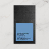 Carte De Visite Tableau de bord vertical bleu professionnel plaine (Dos)