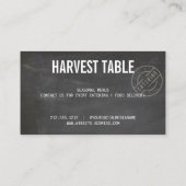 Carte De Visite Tableau de catering rustique (Dos)