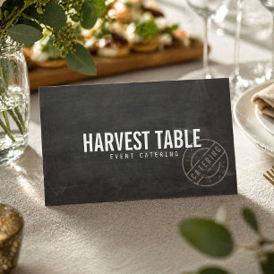 Carte De Visite Tableau de catering rustique