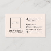 Carte De Visite Tableau de contrôle moderne Ajouter un logo noir b (Devant)