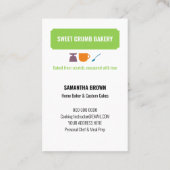 Carte De Visite Tableau de conversion de cuisine Green Bakery (Dos)