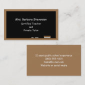 Carte De Visite Tableau de professeurs (Devant / Derrière)