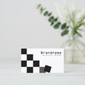 Carte De Visite Tableau d'échec noir et blanc professionnel élégan (Debout devant)