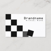 Carte De Visite Tableau d'échec noir et blanc professionnel élégan (Devant)