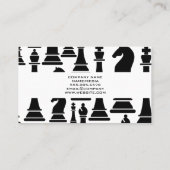 Carte De Visite Tableau des échecs | Pièces d'échecs (Dos)