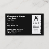 Carte De Visite Tableau des yeux contre l'Arrière - plan noir (Devant)