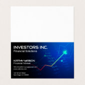 Carte De Visite Tableau financier et chiffres (Extérieur déplié)