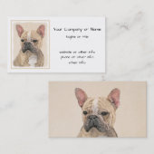 Carte De Visite Tableau Français Bulldog (Sable) - Joli Original D (Devant / Derrière)