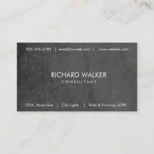 Carte De Visite Tableau noir Chalkboard Elégant Moderne Profession