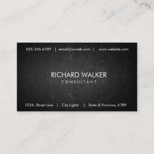 Carte De Visite Tableau noir Chalkboard Elégant Moderne Profession
