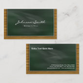 Carte De Visite Tableau noir cool - Enseignant scolaire (Devant / Derrière)