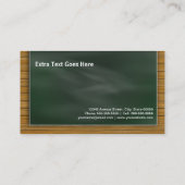 Carte De Visite Tableau noir cool - Enseignant scolaire (Dos)