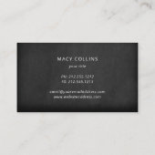 Carte De Visite Tableau noir de silhouette de chien rustique (Dos)