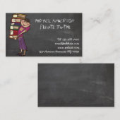 Carte De Visite Tableau noir de tuteur privé (Devant / Derrière)