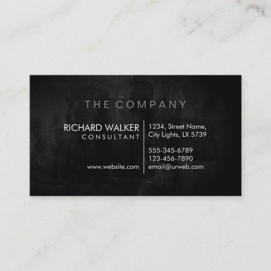 Carte De Visite Tableau noir élégant (Devant)