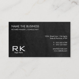 Carte De Visite Tableau noir Elegant avocat professionnel