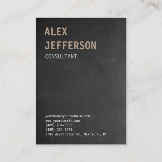 Carte De Visite Tableau noir gras (Devant)