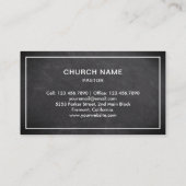 Carte De Visite Tableau noir Jésus Christ Croix Pasteur (Dos)