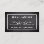 Carte De Visite Tableau noir Lunettes d'oeil blanc Oeil médecin Op (Dos)