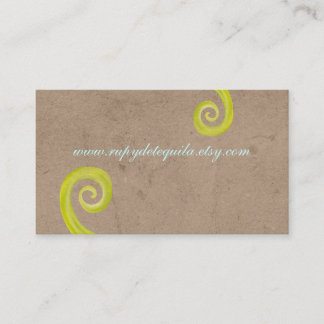 Carte De Visite Tableau noir Russe Spiral Vintage Vert