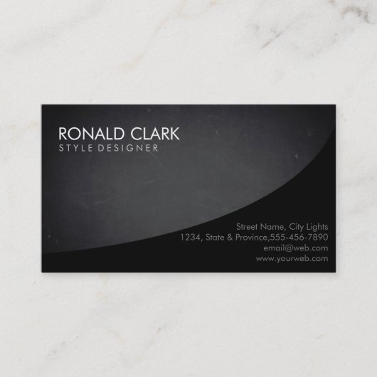 Carte De Visite Tableau noir simple professionnel moderne (Devant)