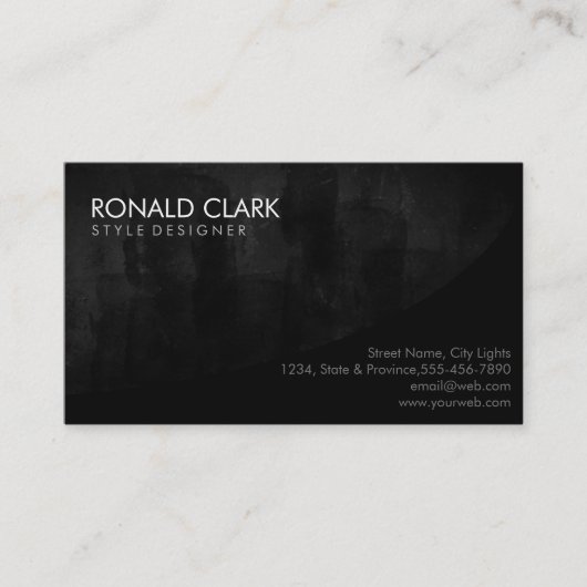 Carte De Visite Tableau noir simple professionnel moderne (Devant)