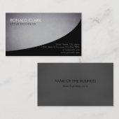 Carte De Visite Tableau noir simple professionnel moderne (Devant / Derrière)