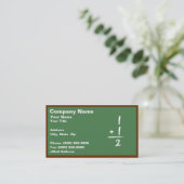 Carte De Visite Tableau noir vert avec l'addition simple (Debout devant)