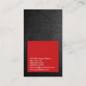 Carte De Visite Tableau noir vertical gris rouge professionnel pla (Dos)