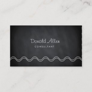 Carte De Visite Tableau noir Vintage courbes professionnelles