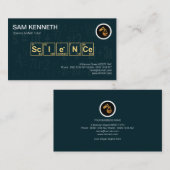 Carte De Visite Tableau périodique d'éléments de la Science dans (Devant / Derrière)