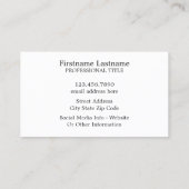 Carte De Visite Tableau périodique des éléments (Dos)