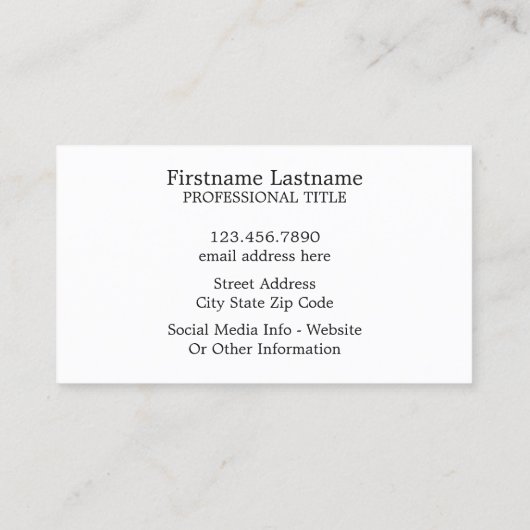 Carte De Visite Tableau périodique des éléments (Dos)