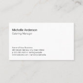 Carte De Visite Tableau Plein de nourriture et de boissons (Dos)