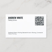 Carte De Visite Tableau QR (Dos)