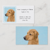Carte De Visite Tableau Rhodesian Ridgeback - Art Chien original (Devant / Derrière)