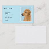 Carte De Visite Tableau Rhodesian Ridgeback - Art Chien original (Devant / Derrière)