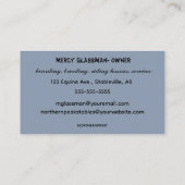 Carte De Visite Tableaux à cheval modifiables (Dos)