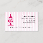 Carte De Visite Tableaux de buffet et de dessert de sucrerie (Dos)