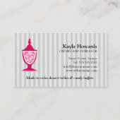 Carte De Visite Tableaux roses gris de dessert de buffet de (Dos)